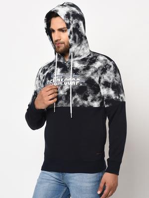 navy blue printed cut & sew sweatshirt - 17334967 - Standard Image - 3