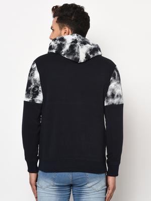 navy blue printed cut & sew sweatshirt - 17334967 - Standard Image - 4