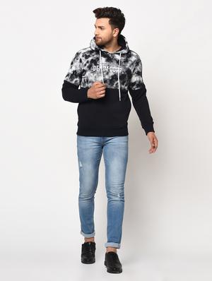 navy blue printed cut & sew sweatshirt - 17334967 - Standard Image - 5