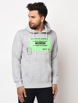 grey chest print sweatshirt - 17334971 - Standard Image - 2