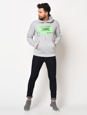 grey chest print sweatshirt - 17334971 - Standard Image - 5