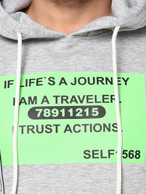 grey chest print sweatshirt - 17334971 - Standard Image - 6