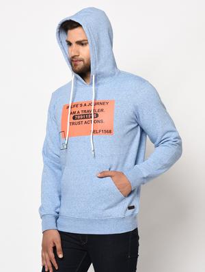 blue chest print sweatshirt - 17334972 - Standard Image - 3