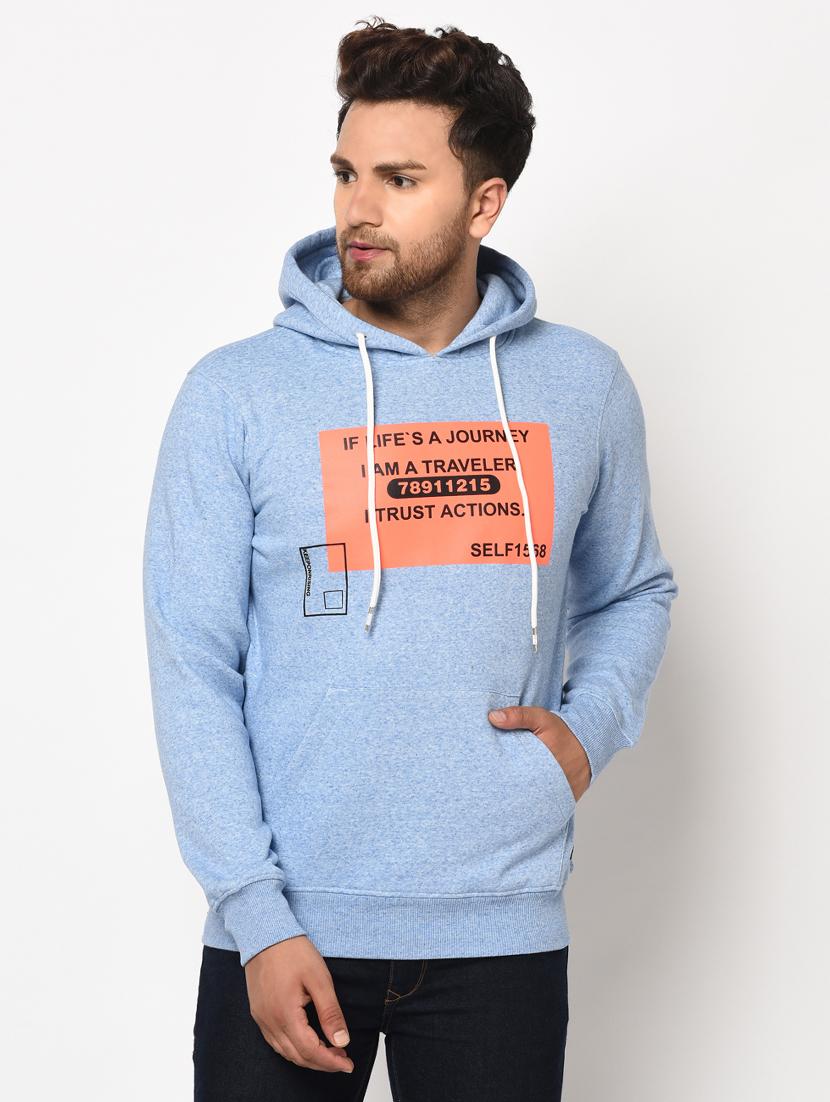 blue chest print sweatshirt - 17334972 - Zoom Image - 1