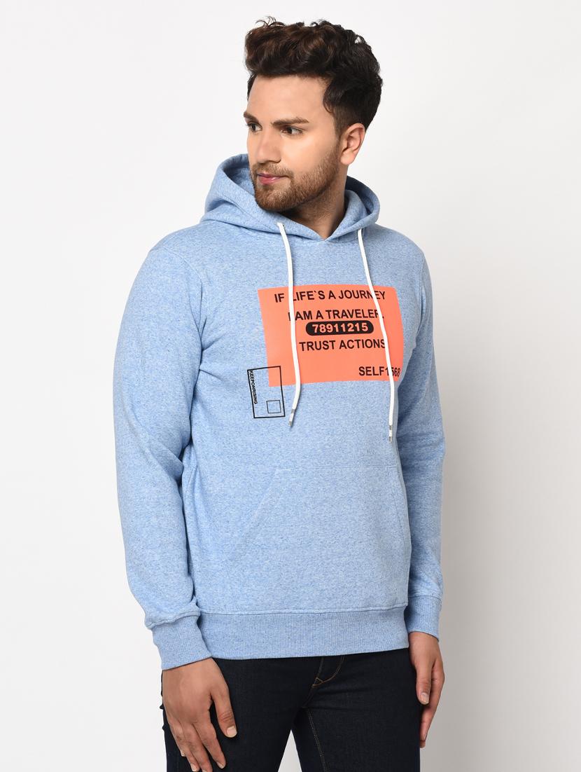 blue chest print sweatshirt - 17334972 - Zoom Image - 2