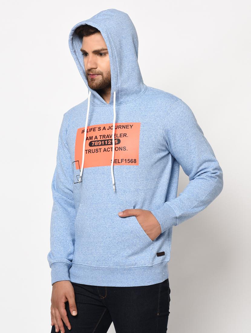 blue chest print sweatshirt - 17334972 - Zoom Image - 3
