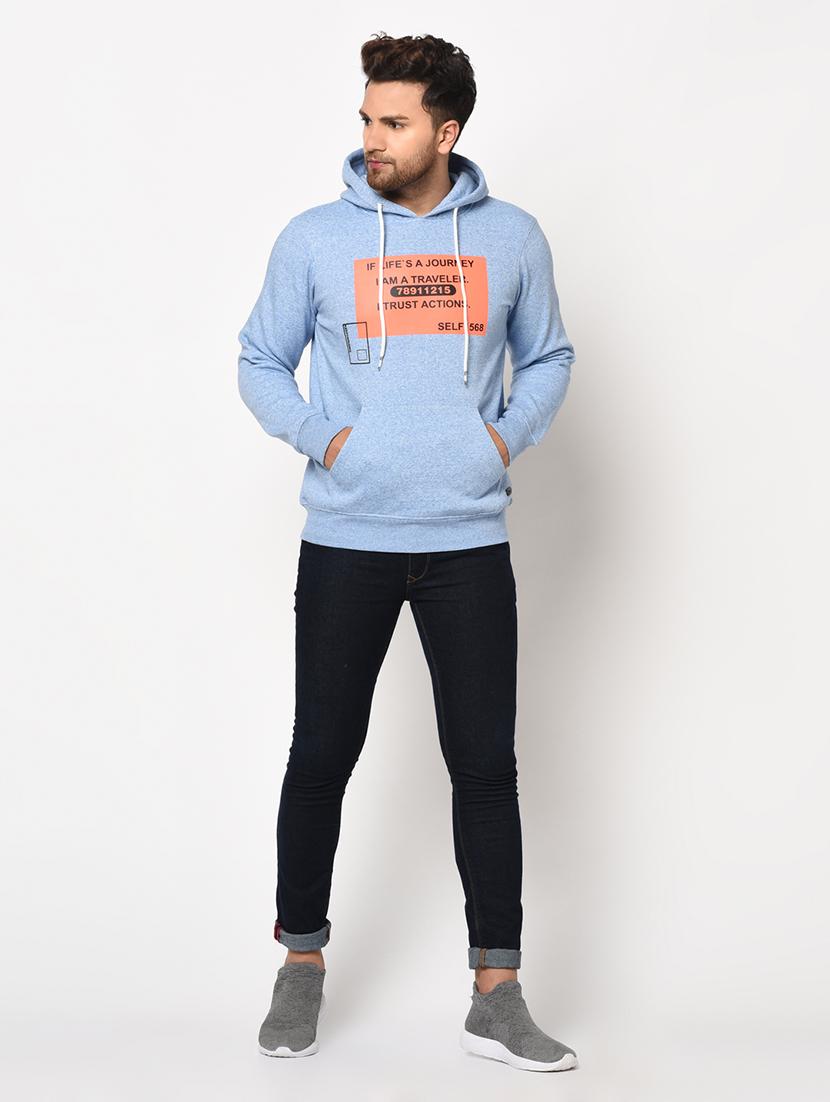 blue chest print sweatshirt - 17334972 - Zoom Image - 5