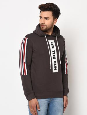 brown printed taped sweatshirt - 17334973 - Standard Image - 2