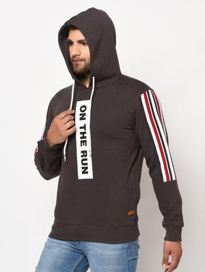brown printed taped sweatshirt - 17334973 - Standard Image - 3