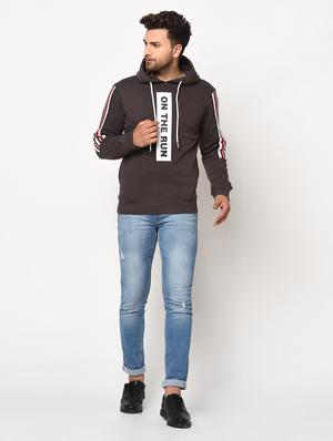 brown printed taped sweatshirt - 17334973 - Standard Image - 5