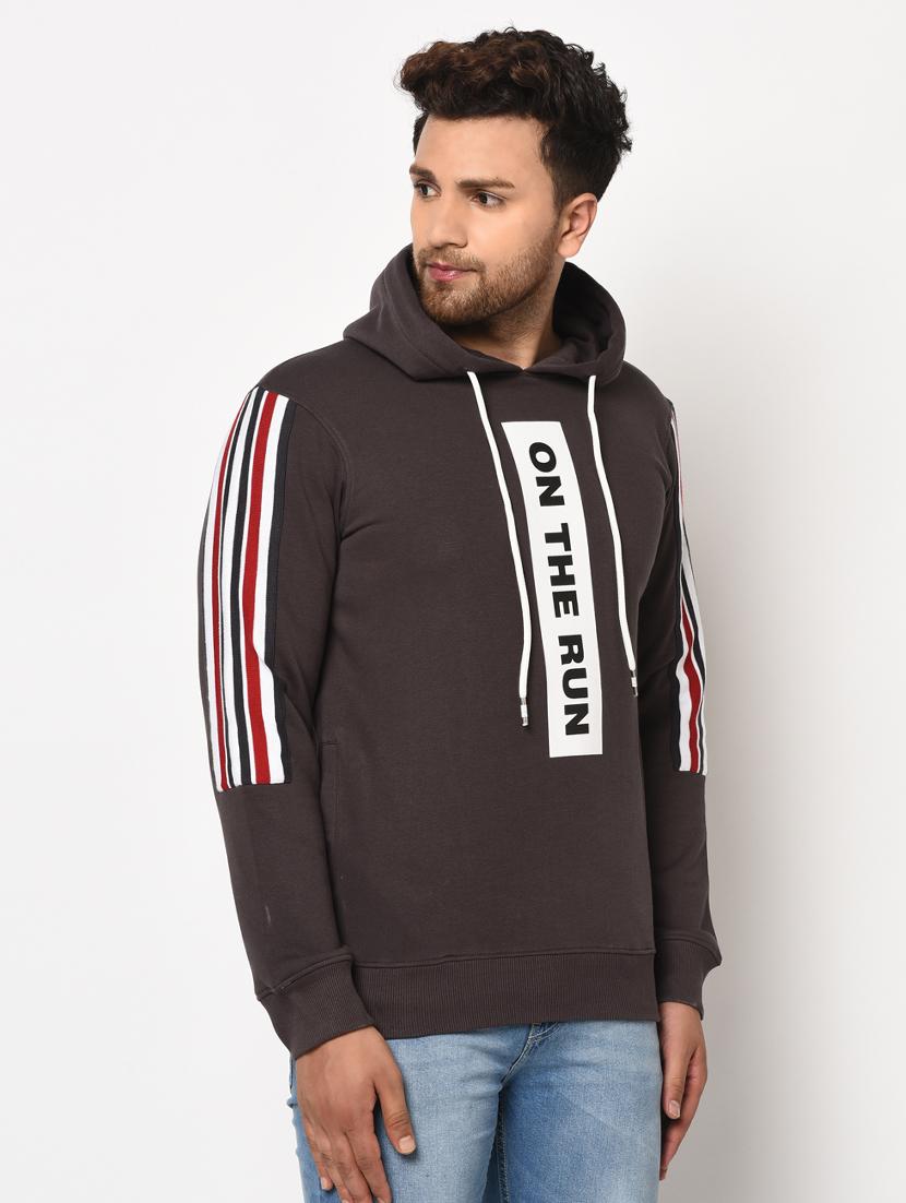 brown printed taped sweatshirt - 17334973 - Zoom Image - 2