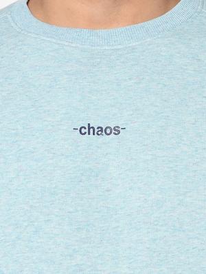 blue color block cut & sew sweatshirt - 17334975 - Standard Image - 6