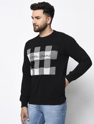 black chest print sweatshirt - 17334979 - Standard Image - 2