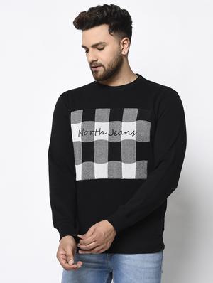black chest print sweatshirt - 17334979 - Standard Image - 3