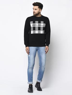 black chest print sweatshirt - 17334979 - Standard Image - 5