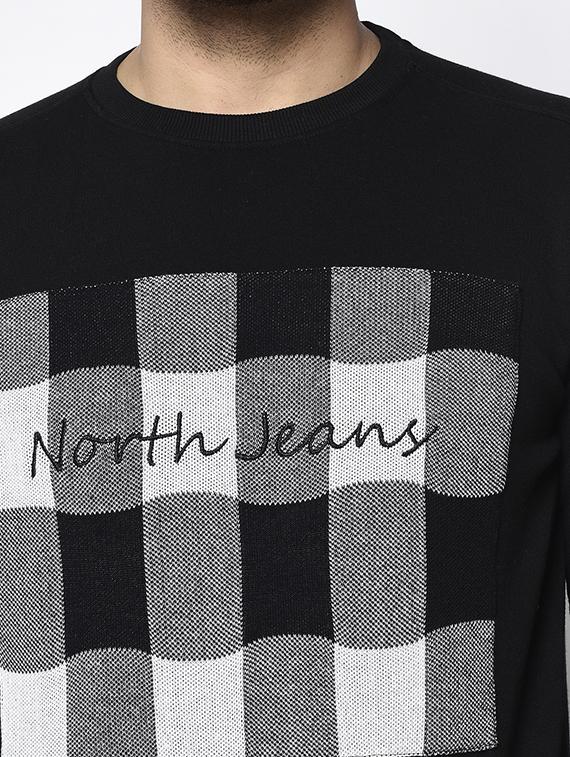 black chest print sweatshirt - 17334979 - Zoom Image - 6