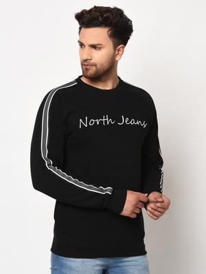 black printed taped sweatshirt - 17334981 - Standard Image - 2