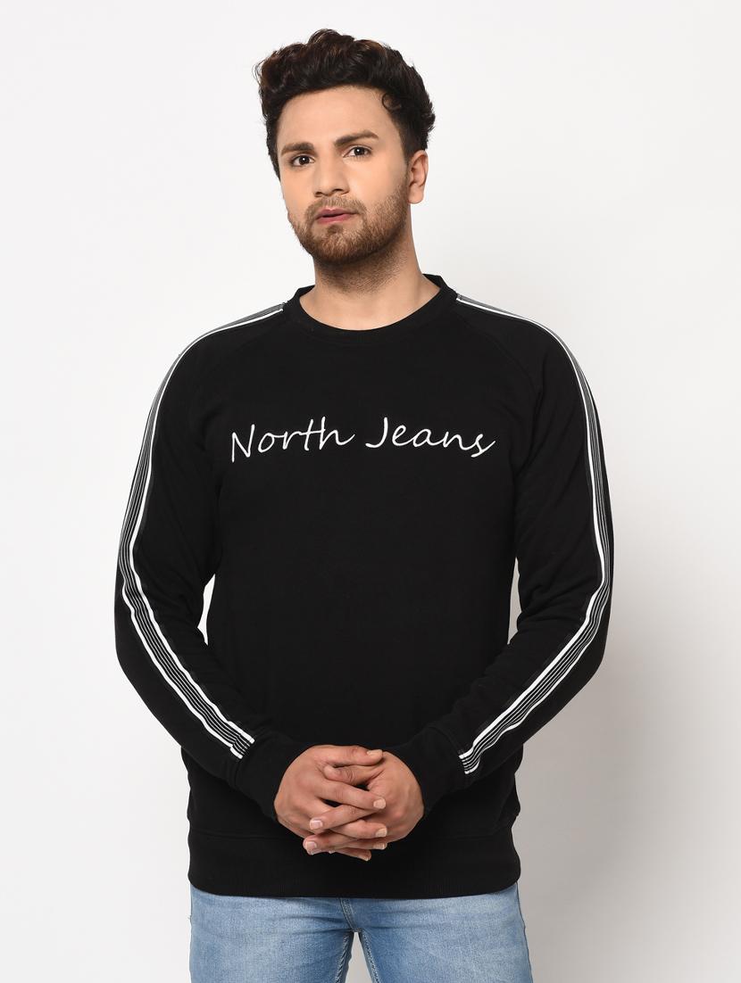 black printed taped sweatshirt - 17334981 - Zoom Image - 1