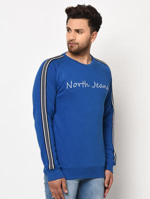 blue printed taped sweatshirt - 17334982 - Standard Image - 3