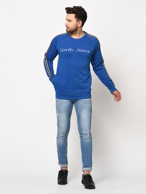 blue printed taped sweatshirt - 17334982 - Standard Image - 5