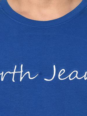 blue printed taped sweatshirt - 17334982 - Standard Image - 6