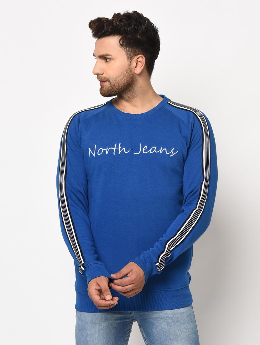 blue printed taped sweatshirt - 17334982 - Zoom Image - 1
