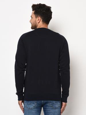 navy blue printed taped sweatshirt - 17334983 - Standard Image - 4