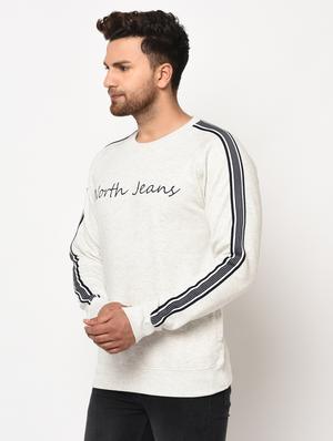 white printed taped sweatshirt - 17334984 - Standard Image - 2