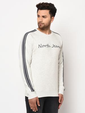 white printed taped sweatshirt - 17334984 - Standard Image - 3