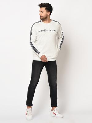 white printed taped sweatshirt - 17334984 - Standard Image - 5