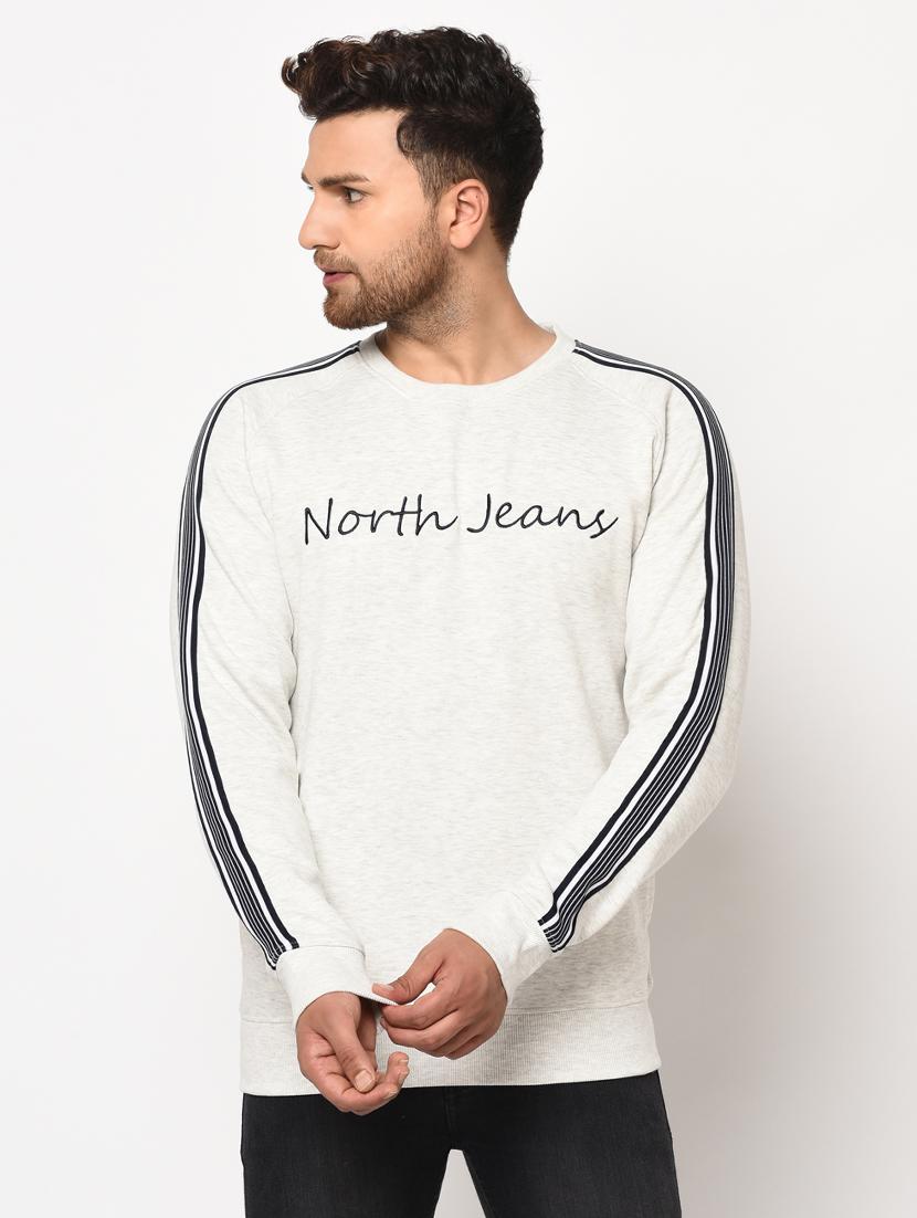 white printed taped sweatshirt - 17334984 - Zoom Image - 1