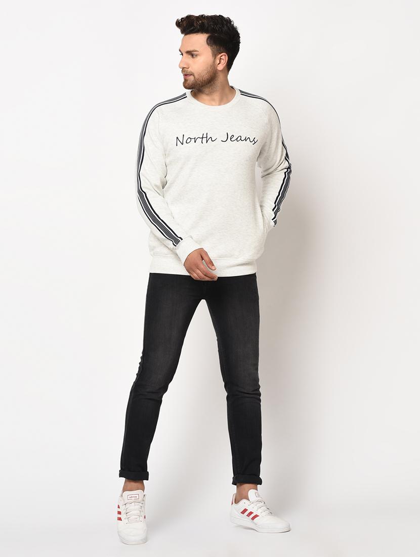 white printed taped sweatshirt - 17334984 - Zoom Image - 5