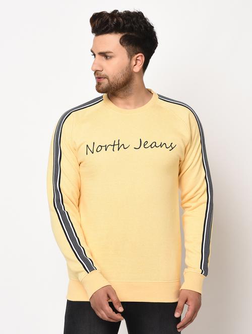 yellow printed taped sweatshirt - 17334986 - Standard Image - 1