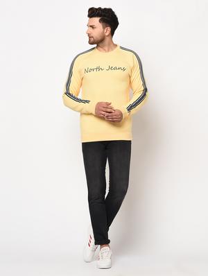 yellow printed taped sweatshirt - 17334986 - Standard Image - 5