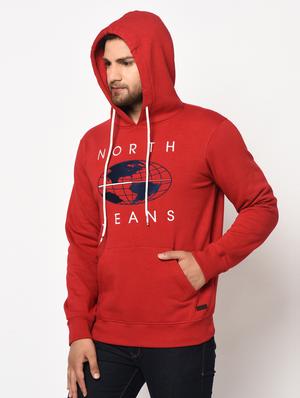 red chest print sweatshirt - 17334987 - Standard Image - 3