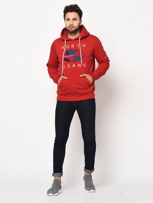 red chest print sweatshirt - 17334987 - Standard Image - 5