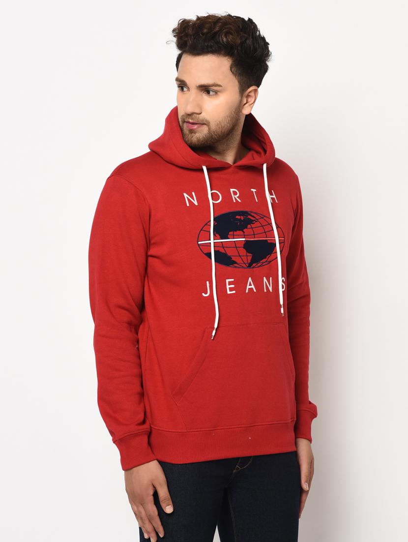 red chest print sweatshirt - 17334987 - Zoom Image - 2