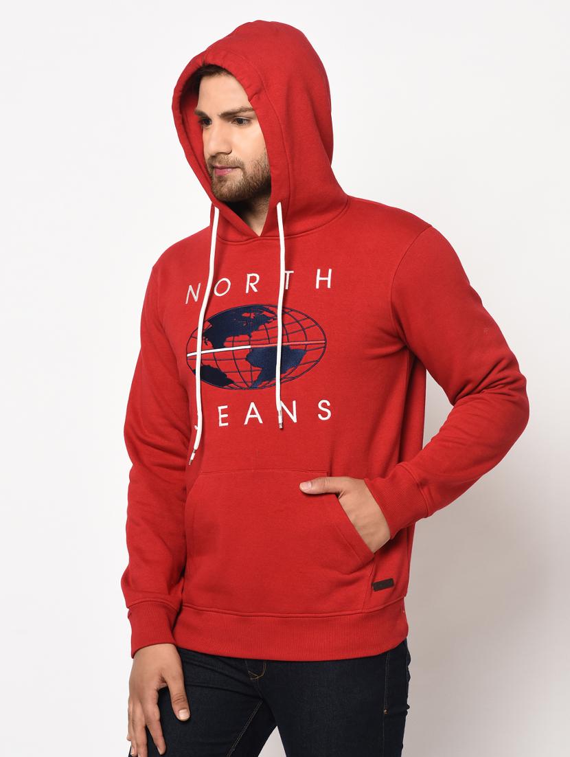 red chest print sweatshirt - 17334987 - Zoom Image - 3