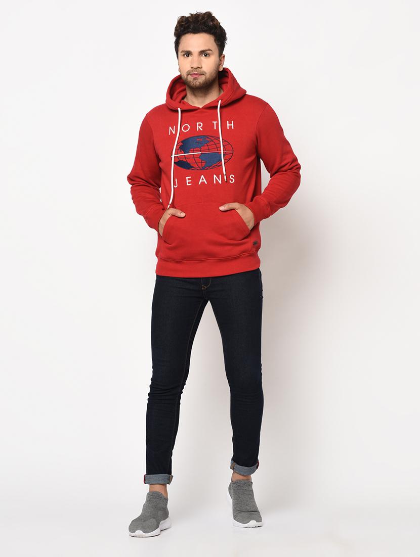 red chest print sweatshirt - 17334987 - Zoom Image - 5