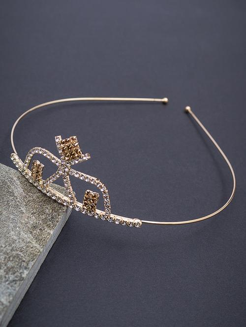 gold metal hair band - 17335030 - Standard Image - 1