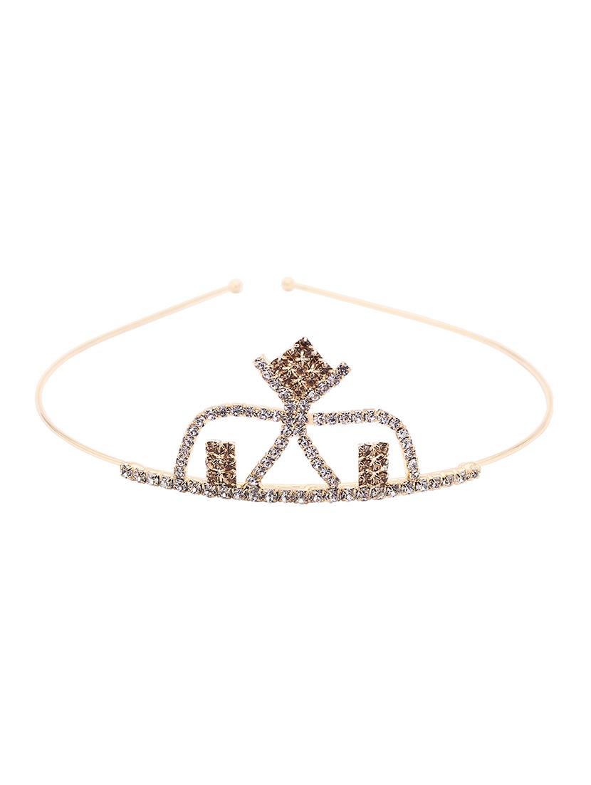 gold metal hair band - 17335030 - Zoom Image - 2
