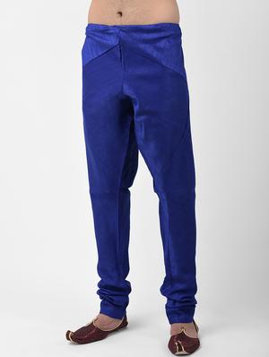 blue solid kurta pyjama set with embroidered - 17335078 - Standard Image - 4
