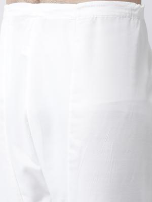 blue solid dupion kurta pyjama set - 17335085 - Standard Image - 5