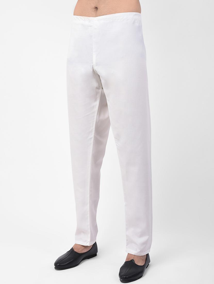 cream jacquard kurta pyjama set - 17335097 - Zoom Image - 4