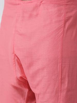 peach solid pathani set - 17335131 - Standard Image - 5
