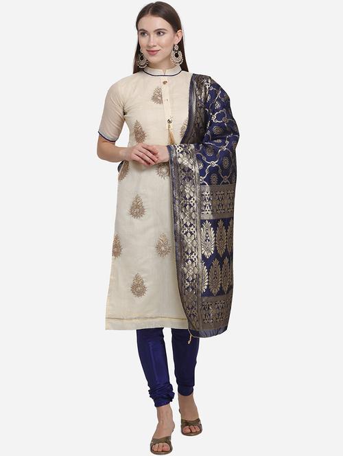 zardozi work churidaar semi-stitched suit - 17335236 - Standard Image - 1