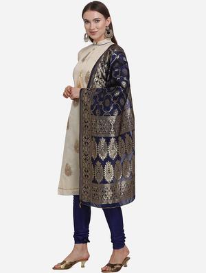 zardozi work churidaar semi-stitched suit - 17335236 - Standard Image - 2