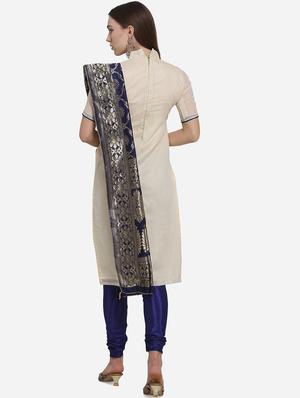 zardozi work churidaar semi-stitched suit - 17335236 - Standard Image - 3