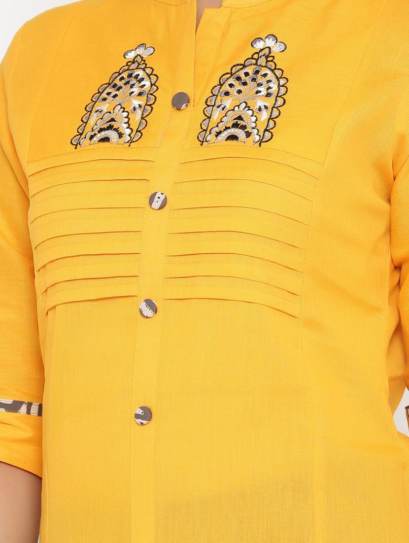 embroidered straight kurta - 17335273 - Zoom Image - 4