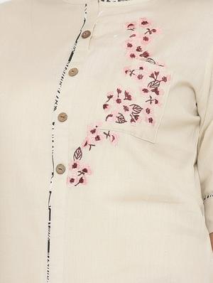 embroidered straight kurta - 17335276 - Standard Image - 4